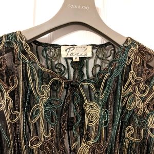 Sheer vintage top with sparkle